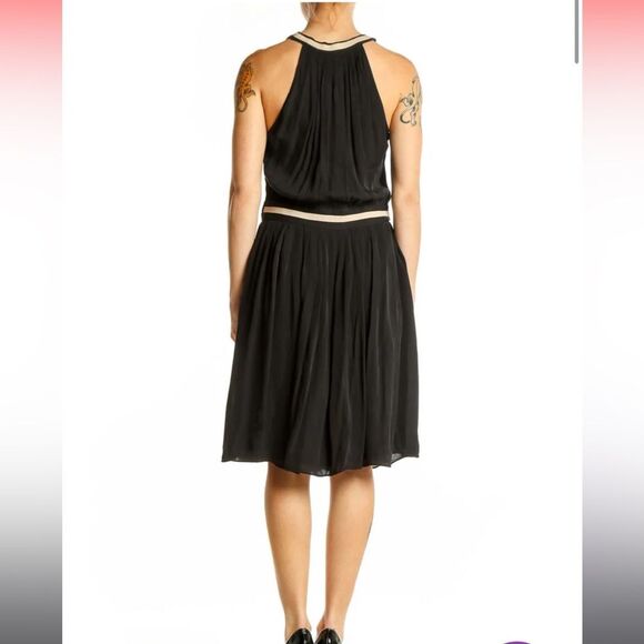 L'AGENCE Black Silk Halter Neck Cocktail Dress 8 - Picture 2 of 8